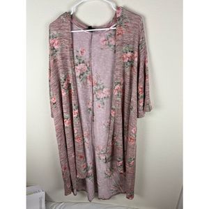 PRICE DROP! Torrid Floral Long Open Front Cardigan